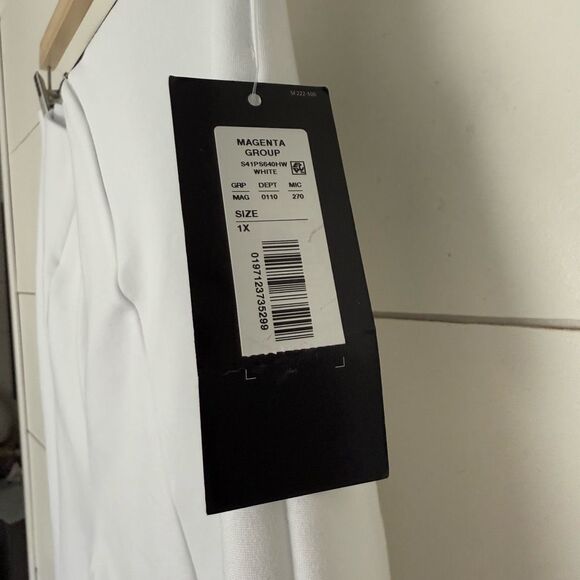 Slim Factor Women’s 1X White Flare Bell Bottom Pants New - Picture 3 of 6